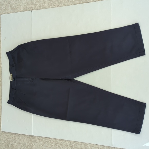 L.L. Bean Original Fit Cotton Twill Pants 14P Navy Blue - Picture 2 of 14